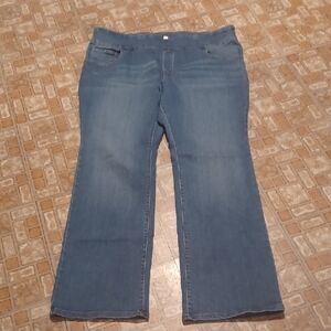 The Pioneer Woman Blue Flare Jeans Stretch Pull On Jeans With Pockets Size 1x
